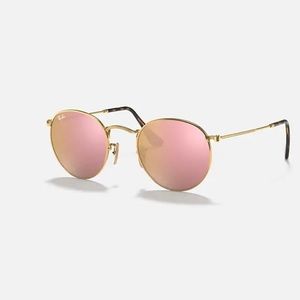 Ray Ban Round Flat Sunglasses